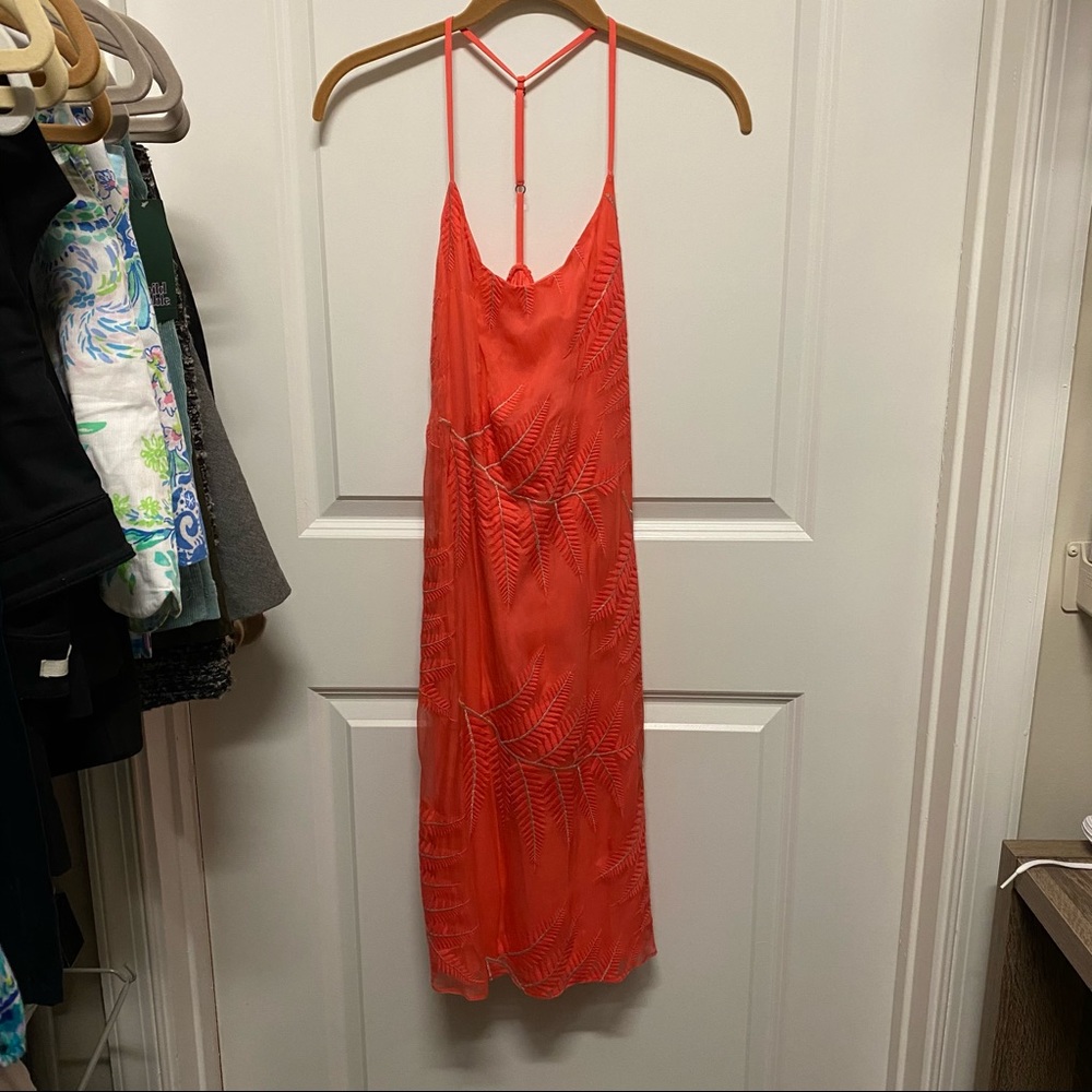 alice + olivia coral dress
